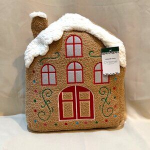 NWT Kirkland's Home Christmas 14 inch Gingerbread House Pillow